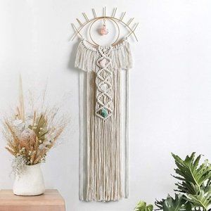 Free People Evil Eye Crystal Stone Boho Wall Hang